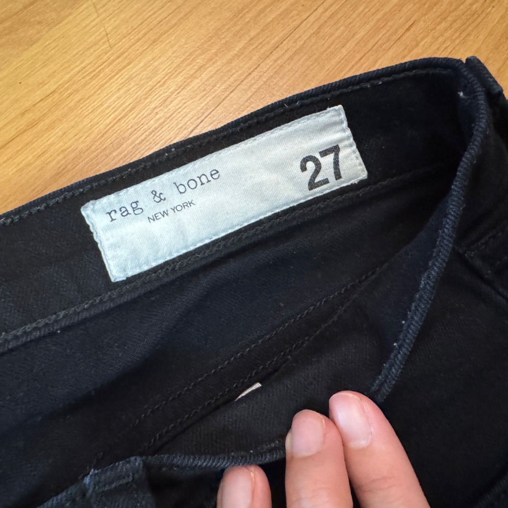 Rag & bone 10” Crop Flare Black 27 - Picture 3 of 8